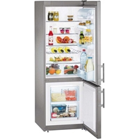 Маленький серебристый холодильник Liebherr CUPsl 2721