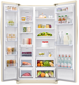 Двухкамерный холодильник цвета слоновой кости Samsung RS54N3003EF фото 4 фото 4