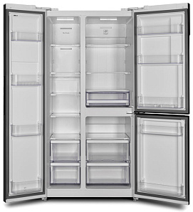 Холодильник 185 см высотой Hyundai CS6073FV белое стекло фото 3 фото 3