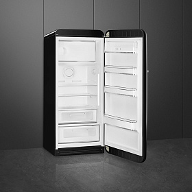 Чёрный маленький холодильник Smeg FAB28RBL3 фото 2 фото 2