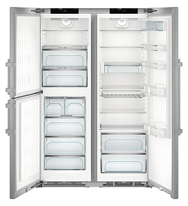 Серебристый холодильник Liebherr SBSes 8473