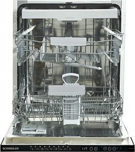 Чёрная посудомоечная машина 60 см Scandilux DWB6524B3 фото 2 фото 2