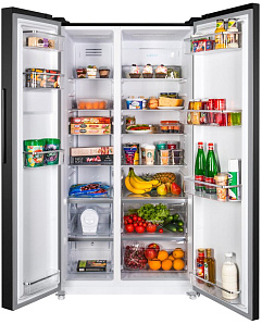 Широкий двухкамерный холодильник Maunfeld MFF177NFSB