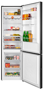 Чёрный холодильник высотой 200 см Maunfeld MFF200NFBE фото 2 фото 2