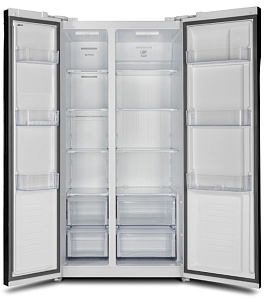 Широкий холодильник Hyundai CS5003F белое стекло фото 3 фото 3