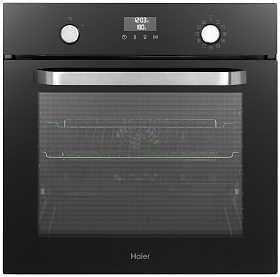 Чёрный электрический встраиваемый духовой шкаф Haier HOX-P 11 HGB
