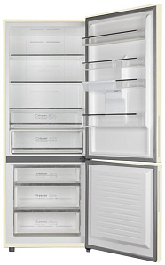 Двухкамерный бежевый холодильник Ascoli ADRFY460DWE фото 2 фото 2