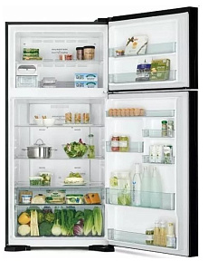 Бежевый двухкамерный холодильник  HITACHI R-V 662 PU7 BEG фото 2 фото 2