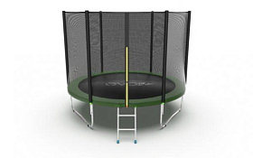 Детский батут для дачи с сеткой EVO FITNESS JUMP External, 10ft (зеленый) фото 2 фото 2
