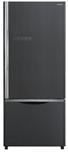 Чёрный двухкамерный холодильник Hitachi R-B 502 PU6 GGR