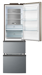 Тихий холодильник с no frost Korting KNFF 61889 X