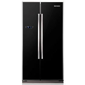 Широкий двухдверный холодильник с морозильной камерой Shivaki SHRF-620SDG-B