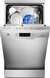 Отдельностоящая серебристая посудомоечная машина 45 см Electrolux ESF 9452 LOX