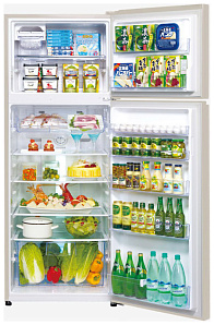 Холодильник с верхней морозильной камерой No frost Panasonic NR-B 510 TG-N8 золотое шампанское