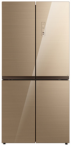 Широкий бежевый холодильник Korting KNFM 81787 GB