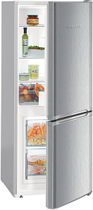 Маленький серебристый холодильник Liebherr CUel 231