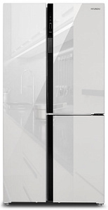 Холодильник Хендай белого цвета Hyundai CS6073FV белое стекло