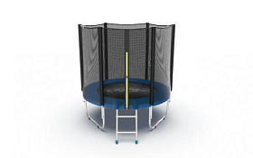 Батут для взрослых EVO FITNESS Jump External, диаметр 6ft (синий) фото 2 фото 2