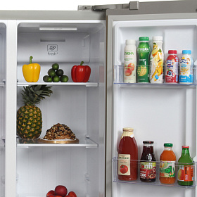 Узкие холодильник Side by Side Hyundai CS4505F нержавеющая сталь фото 4 фото 4