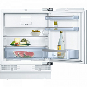 Маленький серебристый холодильник Bosch KUL15A50RU