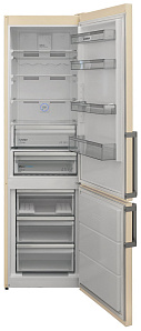 Бежевый холодильник с No Frost Scandilux CNF 379 EZ B фото 2 фото 2