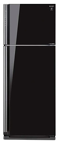 Чёрный холодильник Sharp SJXP59PGRD