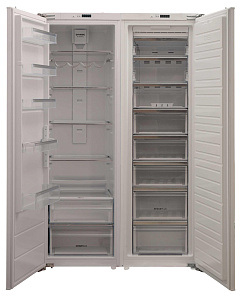 Встраиваемый двухдверный холодильник с морозильной камерой Korting KSI 1855 + KSFI 1833 NF
