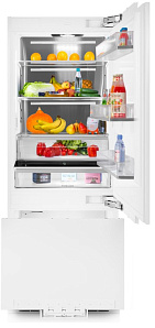 Холодильник с жестким креплением фасада  Maunfeld MBF212NFW0