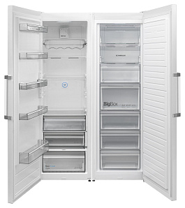 Двухкамерный холодильник шириной 48 см  Scandilux SBS 711 EZ 12 W фото 2 фото 2