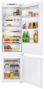Неглубокий двухкамерный холодильник Maunfeld MBF193NFFW