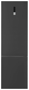 Двухкамерный серый холодильник Hyundai CC3595FIX