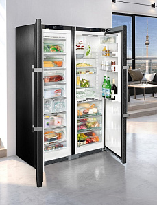 Бесшумный холодильник с no frost Liebherr SBSbs 8673 фото 3 фото 3