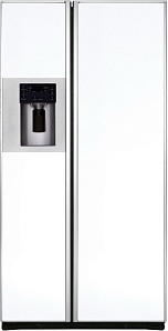 Большой широкий холодильник Iomabe ORE 24 CGFFKB GW белое стекло