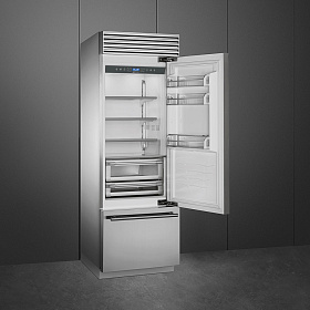 Двухкамерный холодильник  no frost Smeg RF376RSIX фото 2 фото 2