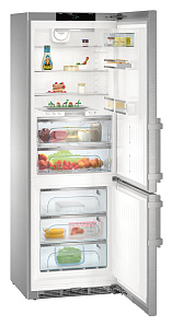 Серебристый холодильник Liebherr CBNes 5775