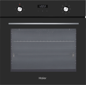 Чёрный электрический встраиваемый духовой шкаф Haier HOX-P06HGB