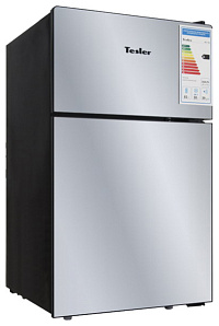 Тихий недорогой холодильник TESLER RCT-100 MIRROR