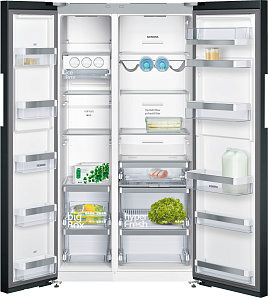 Чёрный холодильник Side-By-Side Siemens KA92NLB35R фото 2 фото 2