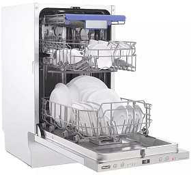 Встраиваемая посудомоечная машина глубиной 45 см DeLonghi DDW06S Granate platinum фото 3 фото 3