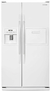 Большой холодильник с двумя дверями Daewoo FRS 6311 WFG белый