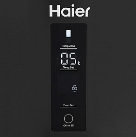Черный стеклянный холодильник  Haier C2F 737 CBXG фото 2 фото 2