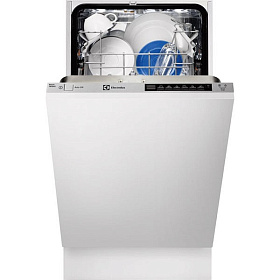 Серебристая узкая посудомоечная машина Electrolux ESL94566RO