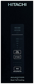 Холодильник 190 см высотой Hitachi R-BG 410 PU6X GBK фото 2 фото 2