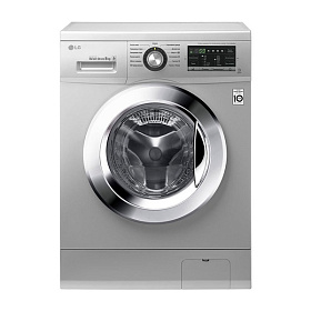 Серебристая стиральная машина LG FH2G6TD4