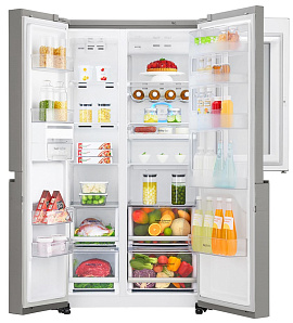 Серебристый холодильник LG GC-Q247CABV InstaView фото 4 фото 4
