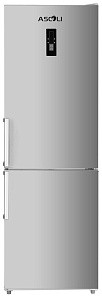 Двухкамерный серый холодильник Ascoli ADRFI 375 WE Inox