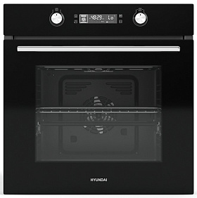 Чёрный электрический духовой шкаф Hyundai HEO 6648 BG