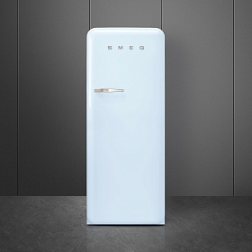 Холодильник голубого цвета в ретро стиле Smeg FAB28RPB5 фото 4 фото 4