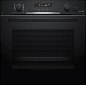 Встраиваемый черный электрический духовой шкаф 60 см Bosch HRG4785B6