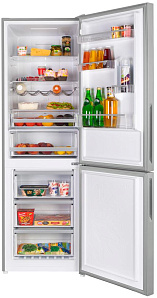 Двухкамерный холодильник с нижней морозильной камерой Maunfeld MFF185NFS